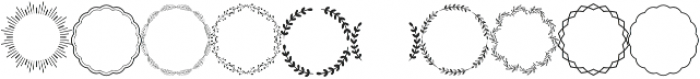 Circle Monogram Center otf (400) Font OTHER CHARS