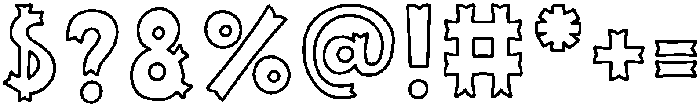 Circus Outline otf (400) Font OTHER CHARS