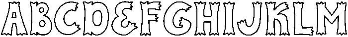Circus Outline otf (400) Font UPPERCASE