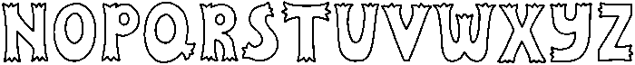 Circus Outline otf (400) Font LOWERCASE