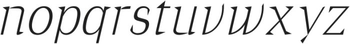 Cirvia Light Italic ttf (300) Font LOWERCASE