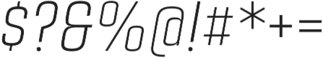 Citadina Light Italic Regular otf (300) Font OTHER CHARS