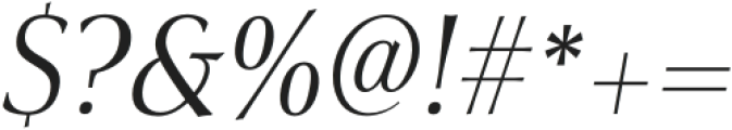Civane Serif Cond Book Italic otf (400) Font OTHER CHARS