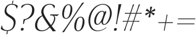Civane Serif Cond Thin Italic otf (100) Font OTHER CHARS