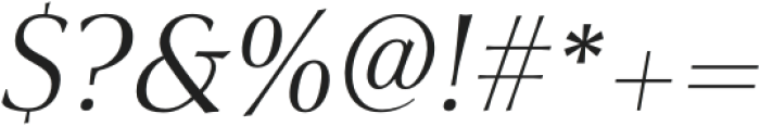 Civane Serif Ext Book Italic otf (400) Font OTHER CHARS