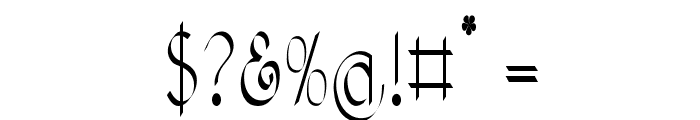Cinnabar-CondensedRegular Font OTHER CHARS