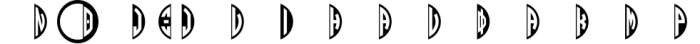 Circle Greek Monograms Three Black Font OTHER CHARS
