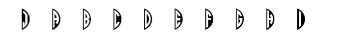 Circle Monograms Three Black Font OTHER CHARS