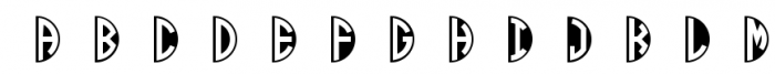 Circle Monograms Two Black Font UPPERCASE
