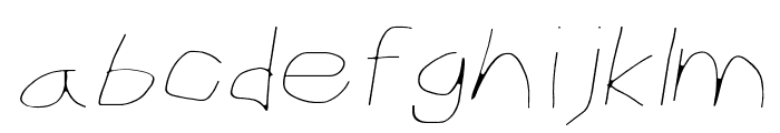 CiSf OpenHand Hairline Extended Oblique Font LOWERCASE