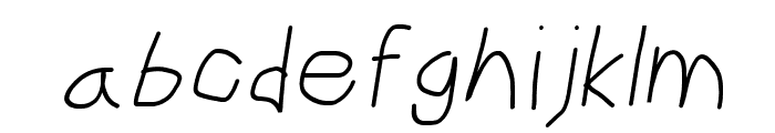 CiSf OpenHand Oblique Font LOWERCASE