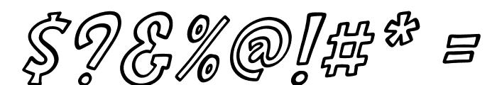 Cilok There Outline Italic Font OTHER CHARS