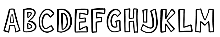 Cilok There Outline Font UPPERCASE