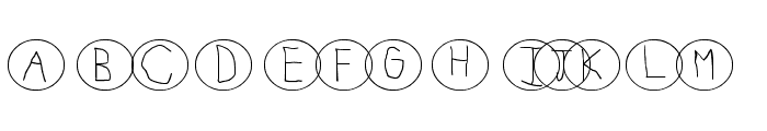 Circle The Letters Font UPPERCASE