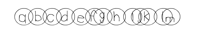 Circle The Letters Font LOWERCASE