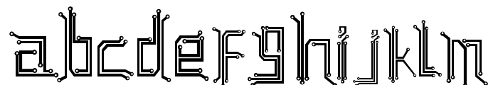 Circuit board Font LOWERCASE