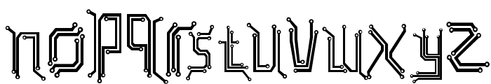 Circuit board Font LOWERCASE