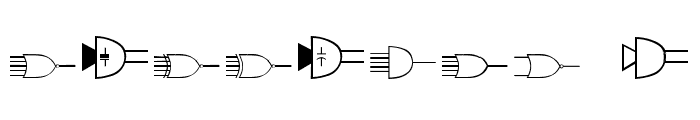 circuit board Font OTHER CHARS