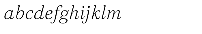 Civita Extra Light Italic Font LOWERCASE