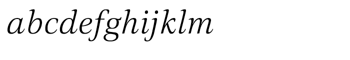 Civita Light Italic Font LOWERCASE