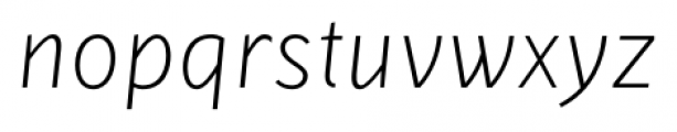 Cinta Extralight Italic Font LOWERCASE