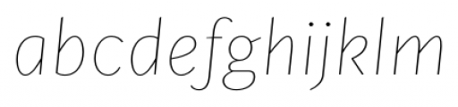 Cinta Thin Italic Font LOWERCASE