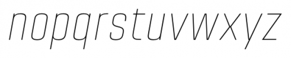 Citadina Thin Italic Font LOWERCASE