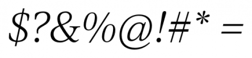 Civita ExtraLight Italic Font OTHER CHARS