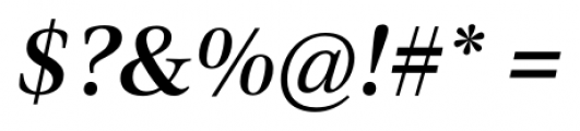 Civita Medium Italic Font OTHER CHARS