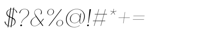 Cinedics Extra Light Italic Font OTHER CHARS