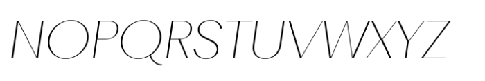 Cinedics Extra Light Italic Font UPPERCASE