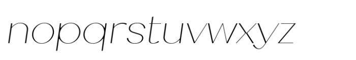 Cinedics Extra Light Italic Font LOWERCASE