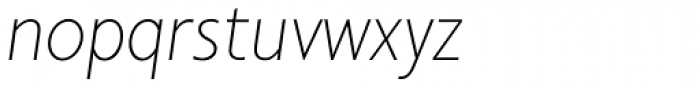 Cinio Thin Italic Font LOWERCASE