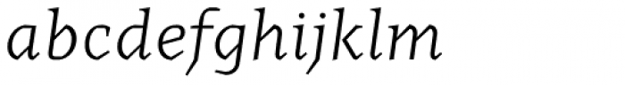 Cira Serif Light Italic Font LOWERCASE
