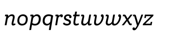 Circe Slab A Italic Font LOWERCASE