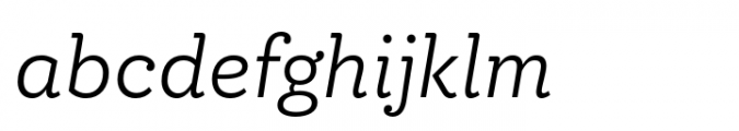 Circe Slab A Light Italic Font LOWERCASE