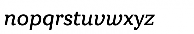 Circe Slab A Medium Italic Font LOWERCASE