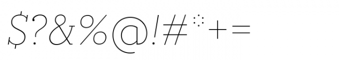 Circe Slab A Thin Italic Font OTHER CHARS