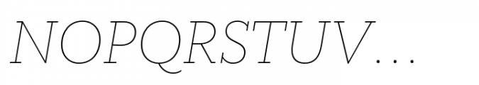 Circe Slab A Thin Italic Font UPPERCASE