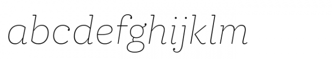 Circe Slab A Thin Italic Font LOWERCASE