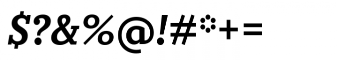 Circe Slab B Bold Italic Font OTHER CHARS