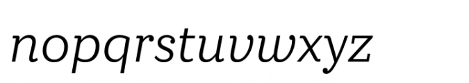Circe Slab B Light Italic Font LOWERCASE