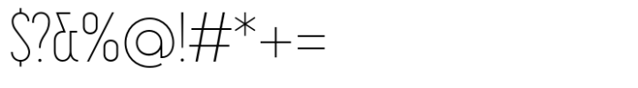 Circulo Condensed Thin Font OTHER CHARS