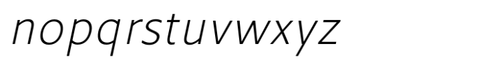 Cirta One Thin Italic Font LOWERCASE