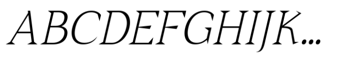 Cirvia Light Italic Font UPPERCASE