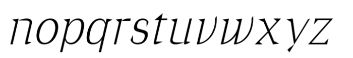 Cirvia Light Italic Font LOWERCASE