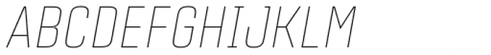 Citadina Thin Italic Font UPPERCASE