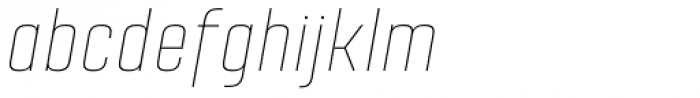 Citadina Thin Italic Font LOWERCASE