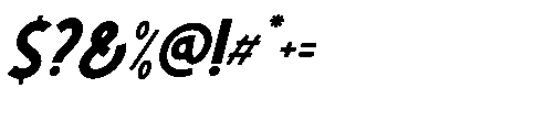 Citrida Italic Font OTHER CHARS