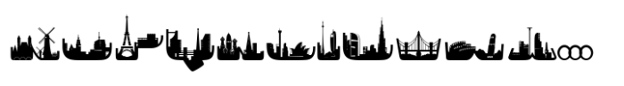 City Tour Dingbats Font LOWERCASE